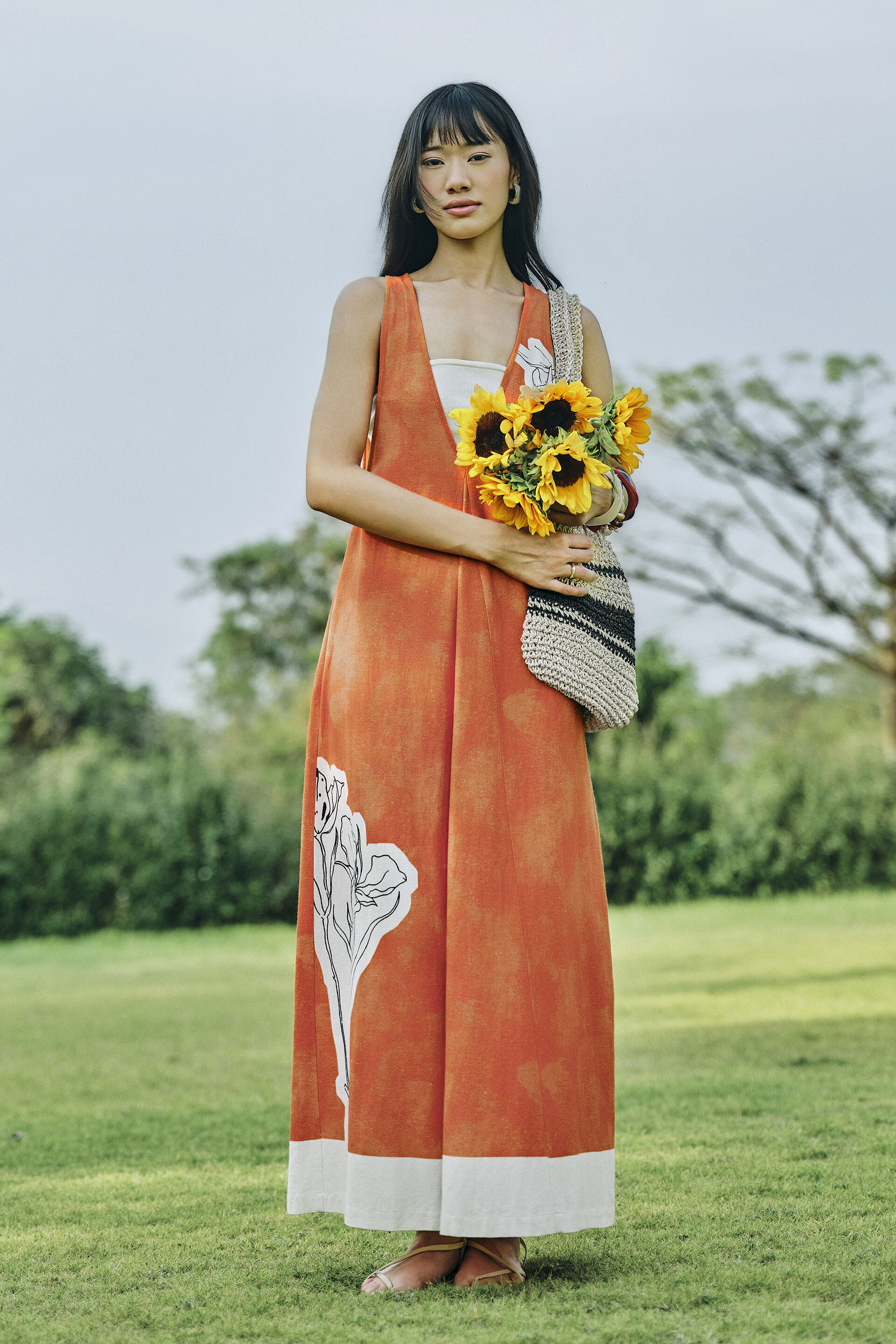 Ilyra Orange Dress, Orange, image 1